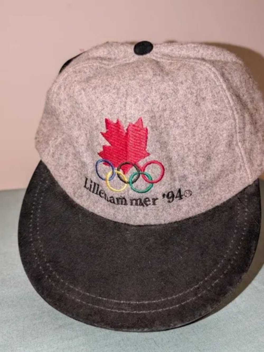 Vintage Lillehammer '94 Olympic Canada Wool Cap with Red Maple Logo NWT